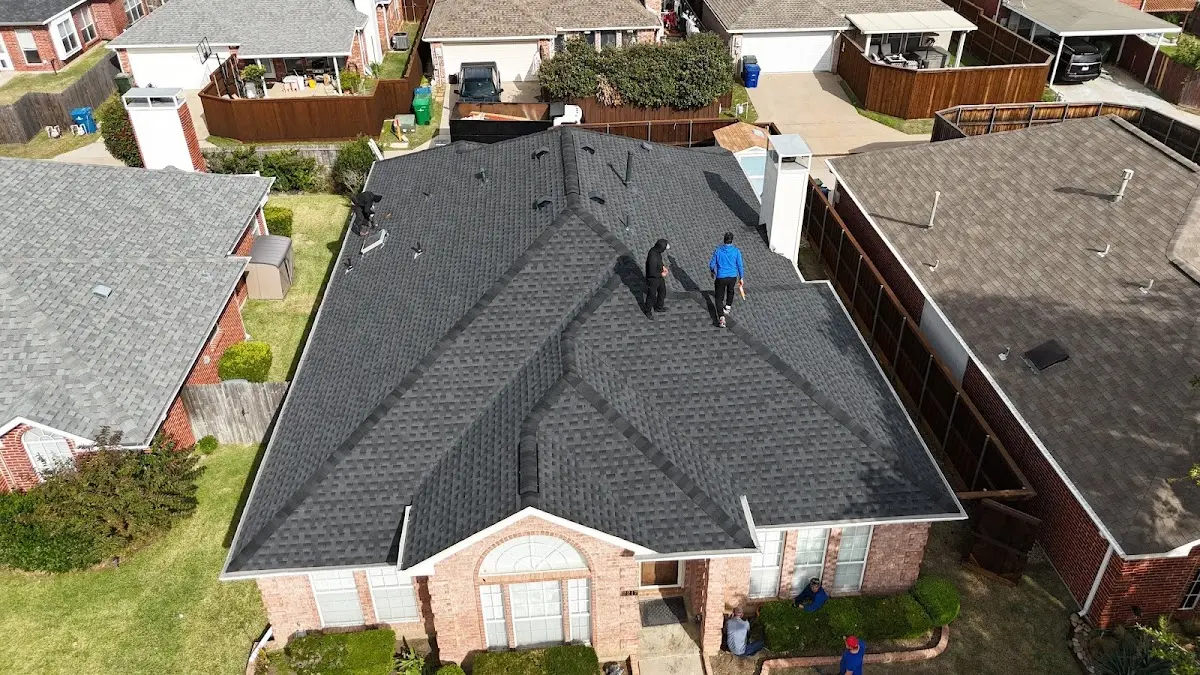 Slate & Tile Roof Repair work in progress on a San Leandro property